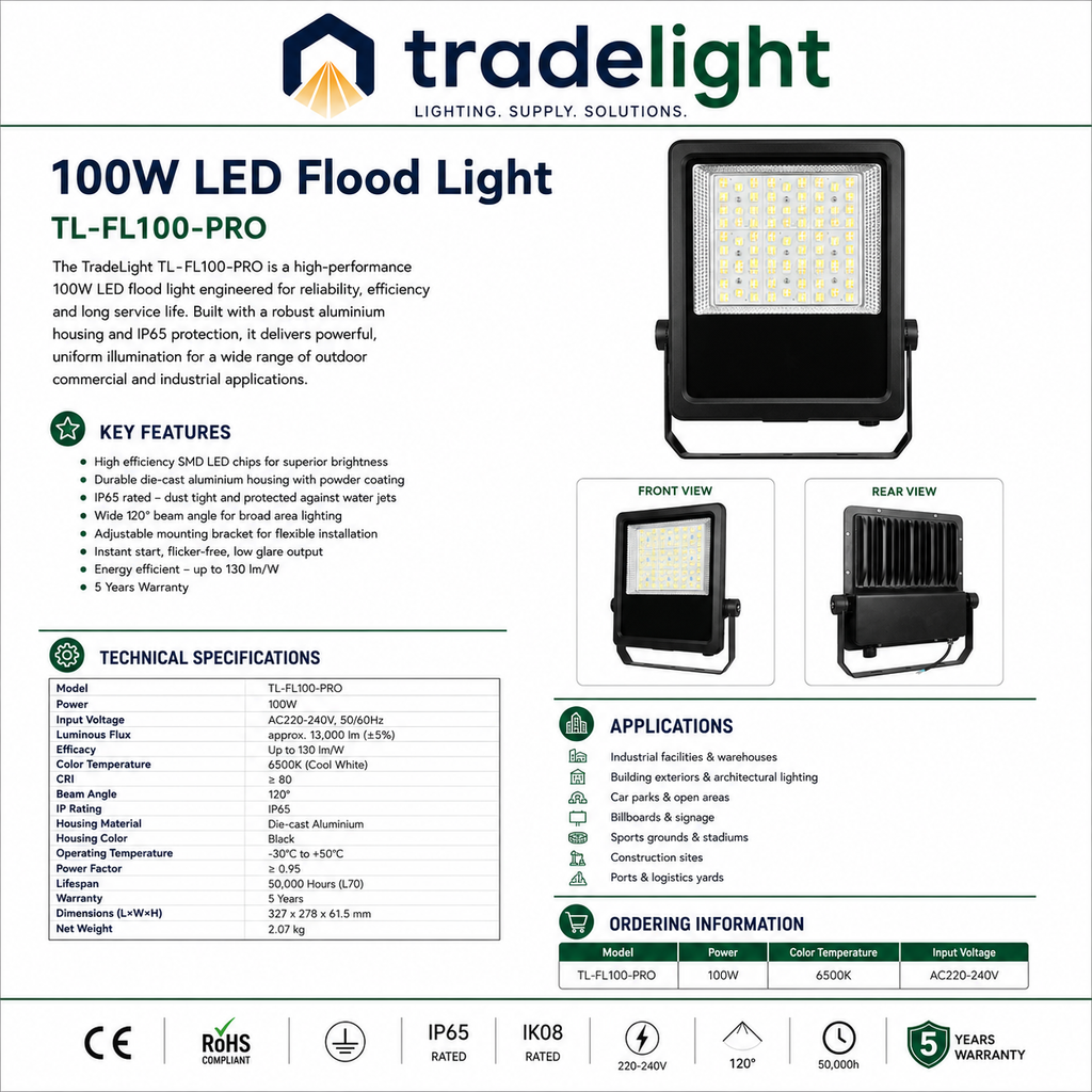 100W LED Flood Light