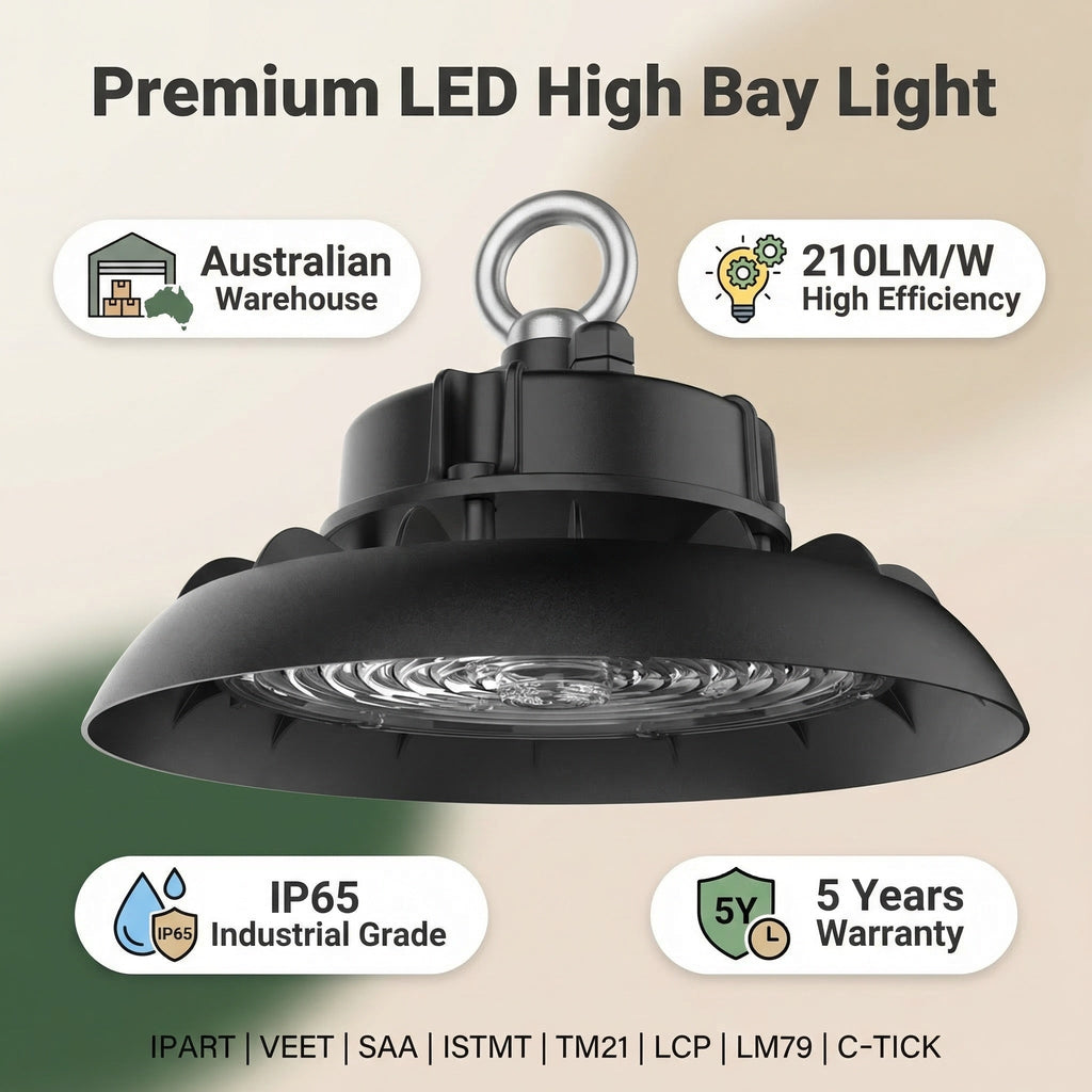 60W LED UFO High Bay Light with motion and daylight sensors 210 lm/w – IP65 – 5 Years Warranty