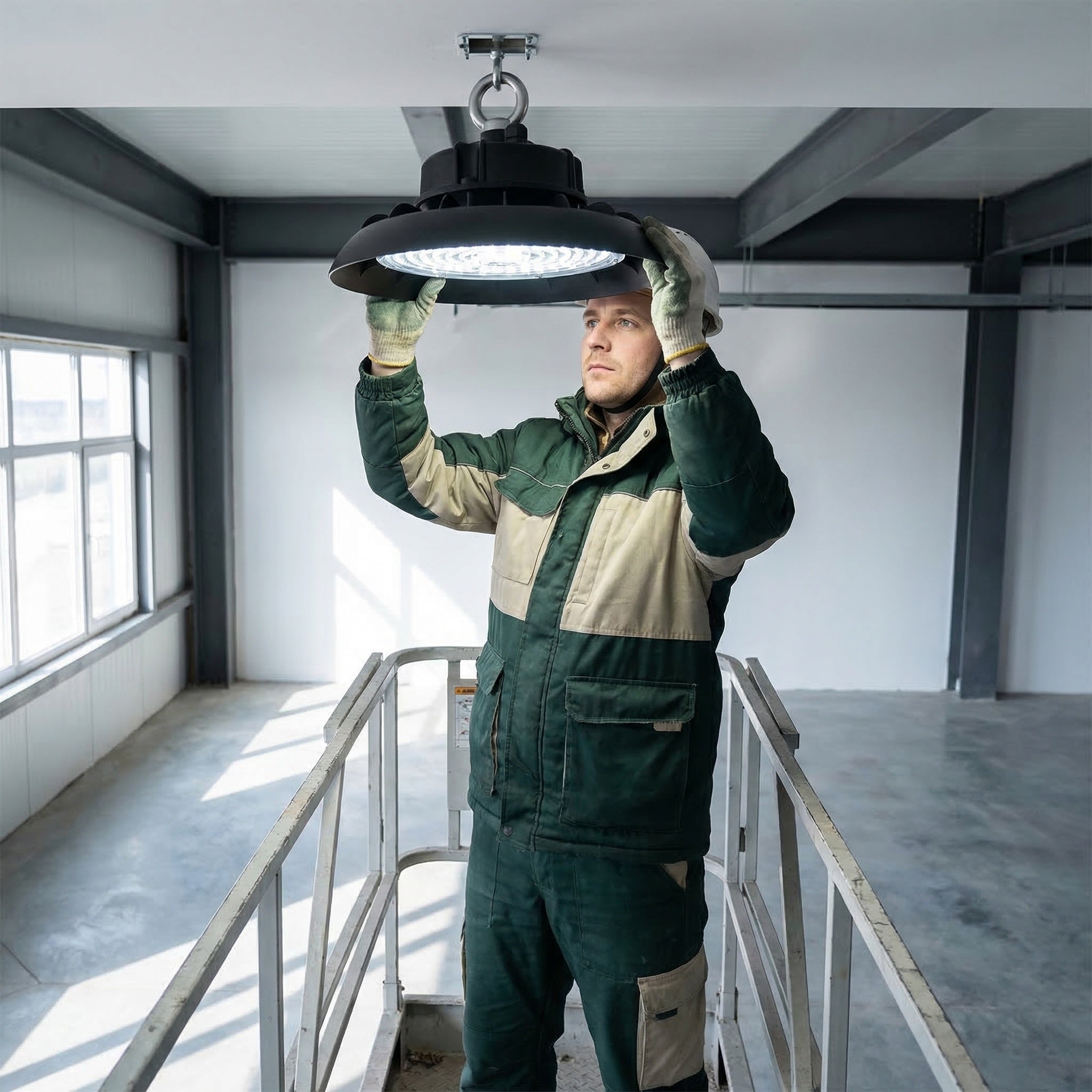 60W LED UFO High Bay Light with motion and daylight sensors 210 lm/w – IP65 – 5 Years Warranty