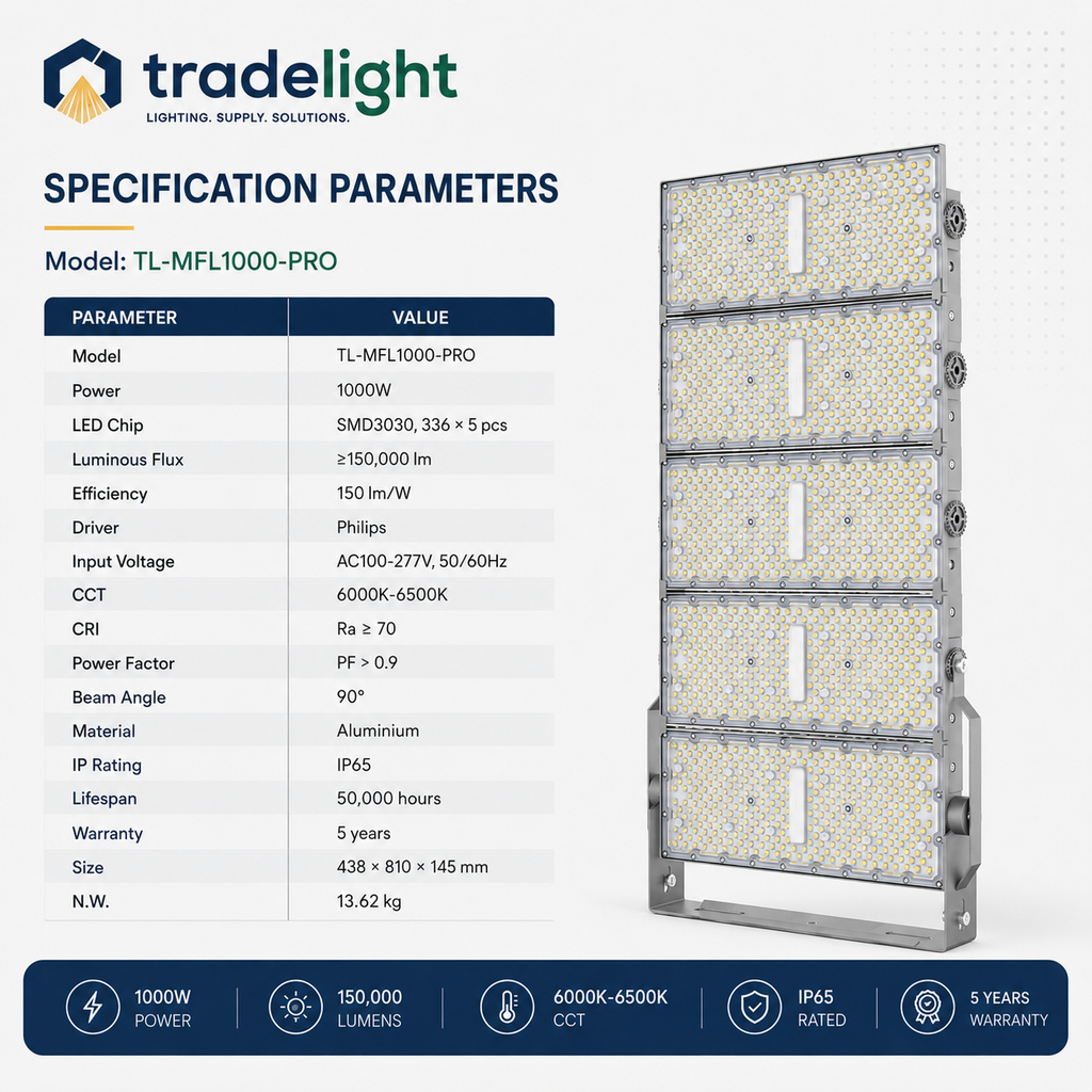 1000W Modular LED Sports Flood Light