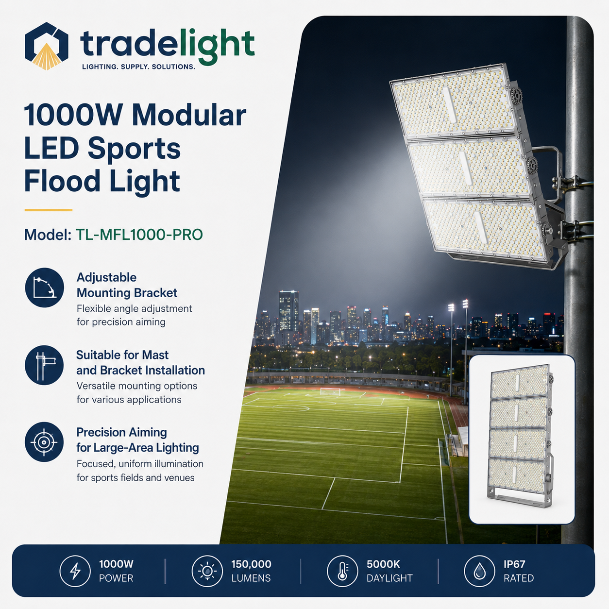 1000W Modular LED Sports Flood Light