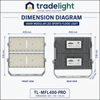 400W Modular LED Sports Flood Light