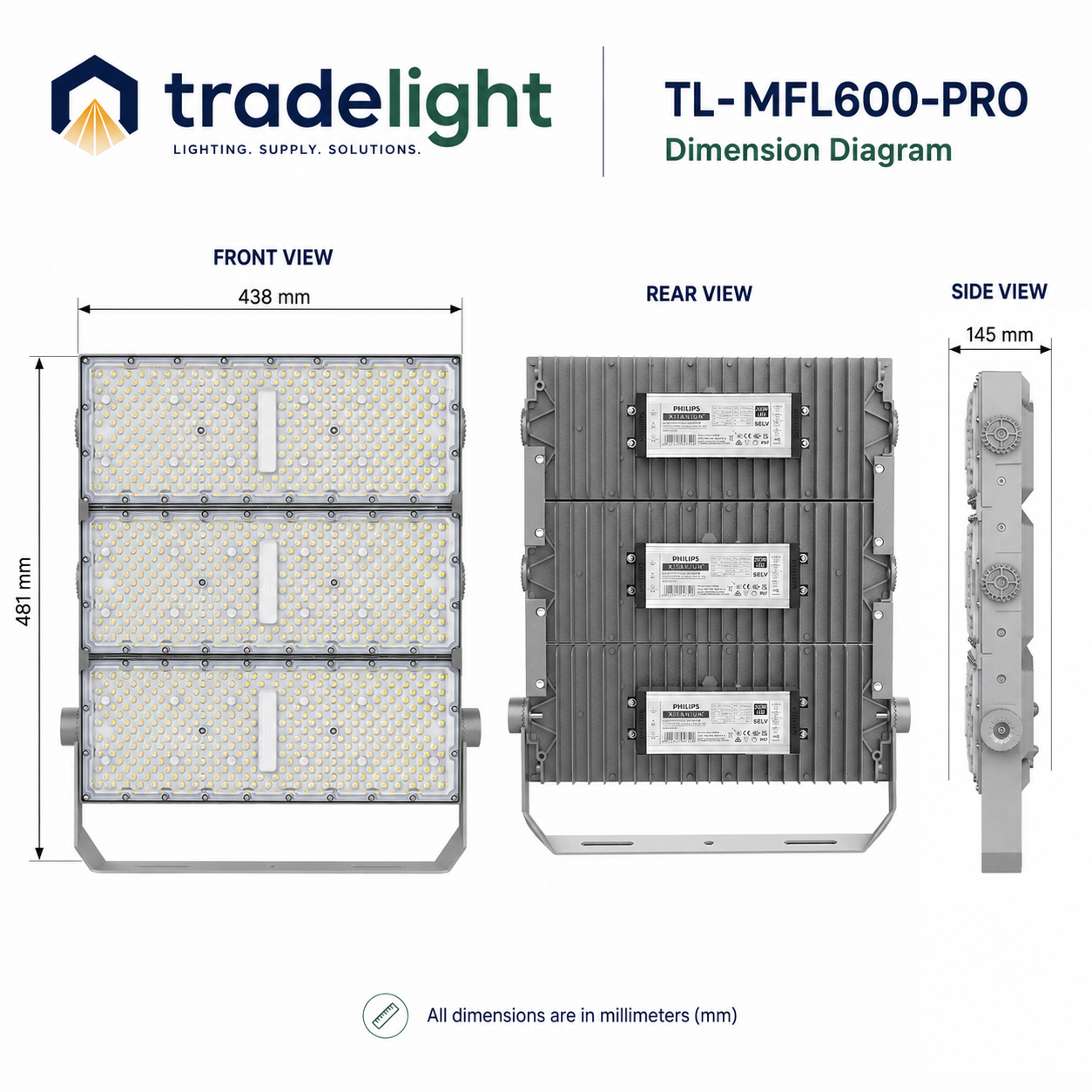 600W Modular LED Sports Flood Light