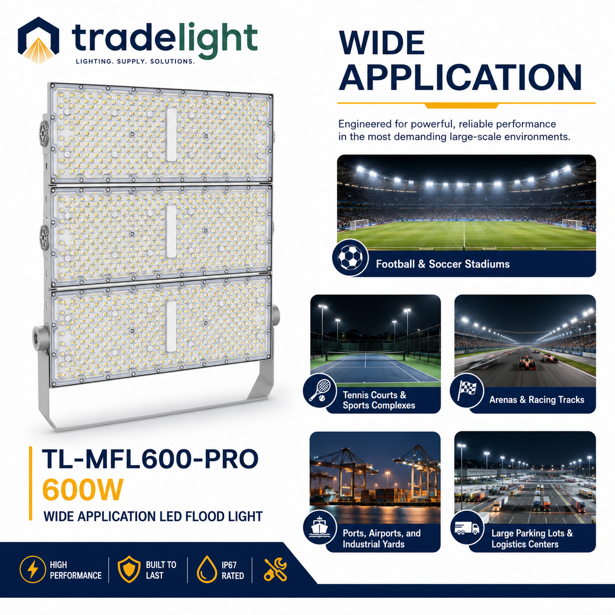 600W Modular LED Sports Flood Light