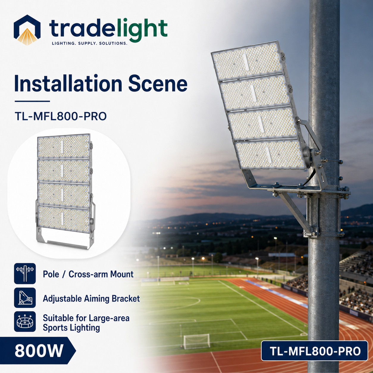 800W Modular LED Sports Flood Light