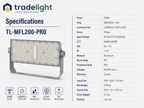 200W Modular LED Sports Flood Light
