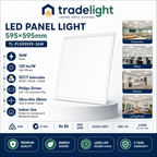 36W LED Panel Light 595×595mm